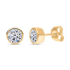 Premium-Schmuckset: IGI zertifizierte VS-GH Labor-Diamant-Ohrstecker & Ring 585 Gelbgold