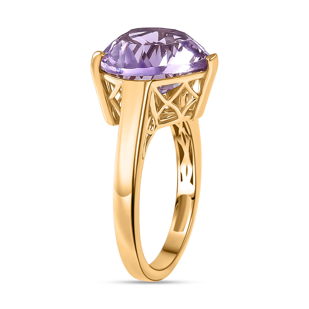 D'Joy AA Rose De France Amethyst Ring und Anhänger mit 50cm Kette