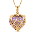 D'Joy AA Rose De France Amethyst Ring und Anhänger mit 50cm Kette
