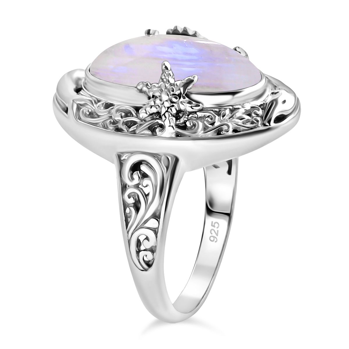 Royal Bali Kollektion-  Regenbogen Mondstein Schmuckset