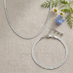 Fischgrätenkette 43cm und 18+2cm Armband