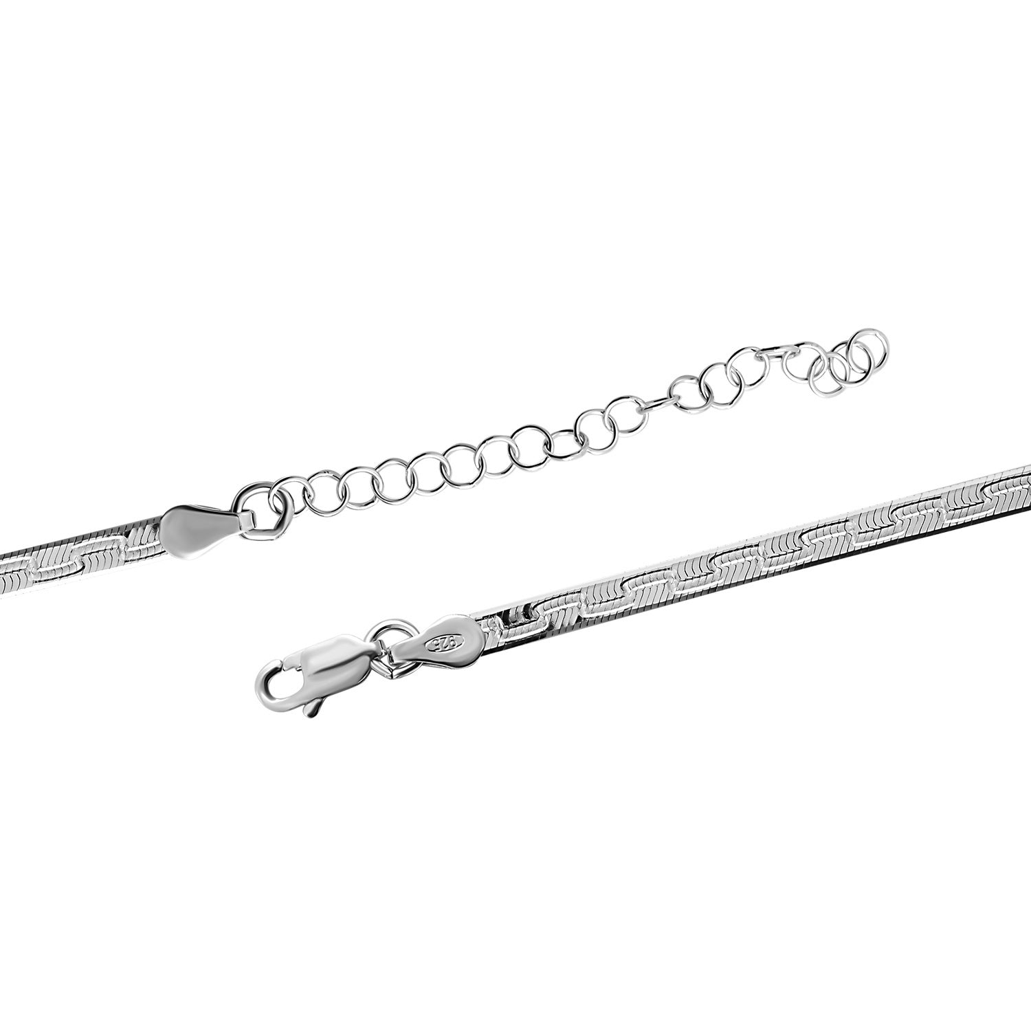 Fischgrätenkette 43cm und 18+2cm Armband