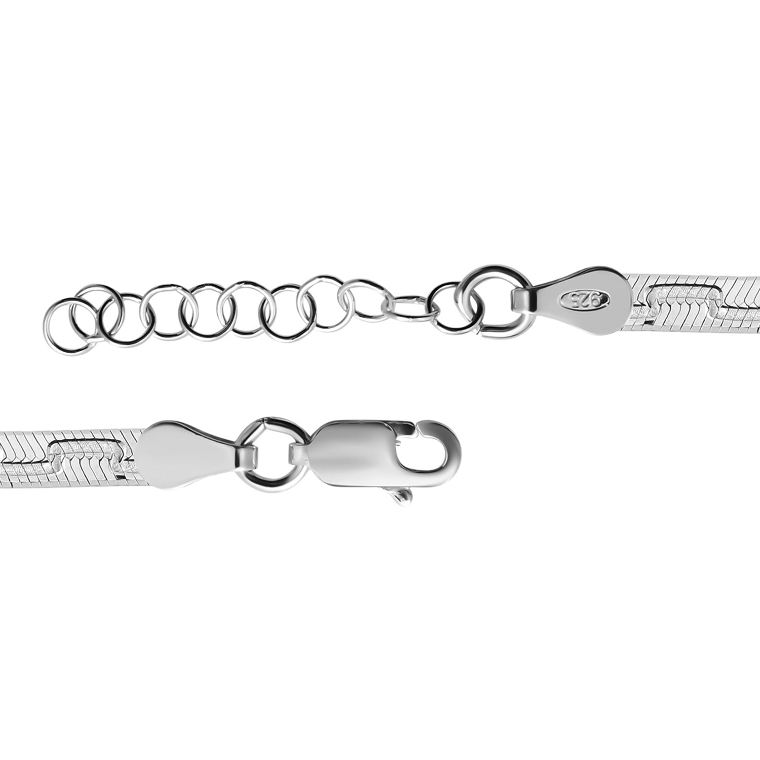 Fischgrätenkette 43cm und 18+2cm Armband