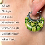 4er-Set Huggie-Ohrringe im Murano-Stil