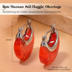 4er-Set Huggie-Ohrringe im Murano-Stil