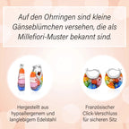4er-Set Huggie-Ohrringe im Murano-Stil