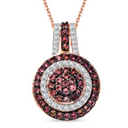 D'Joy AA Padparadscha Saphir und Zirkon Schmuckset