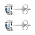 Schmuck-Duo: LUXURIANT DIAMOND blaues und weißes Labor Diamant-Schmuckset
