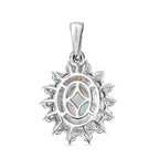 AA äthiopischer Welo Opal, Multi Saphir und Zirkon Ring und Anhänger