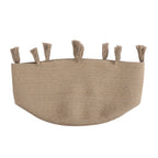 Aufbewahrungskorb aus 100 % Baumwolle mit Quasten, 45x45x30 cm, Beige