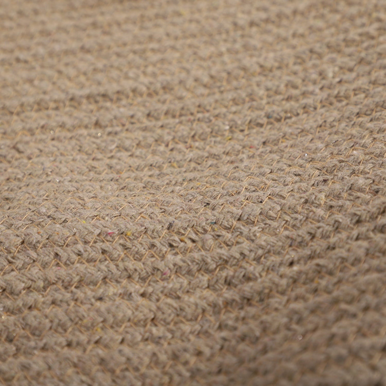 Aufbewahrungskorb aus 100 % Baumwolle mit Quasten, 45x45x30 cm, Beige