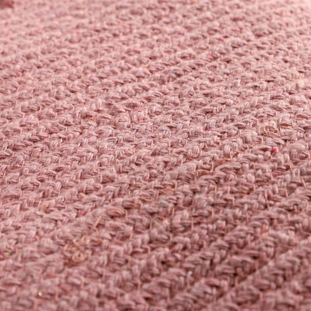 Aufbewahrungskorb aus 100 % Baumwolle mit Quasten, 45x45x30 cm, Altrosa