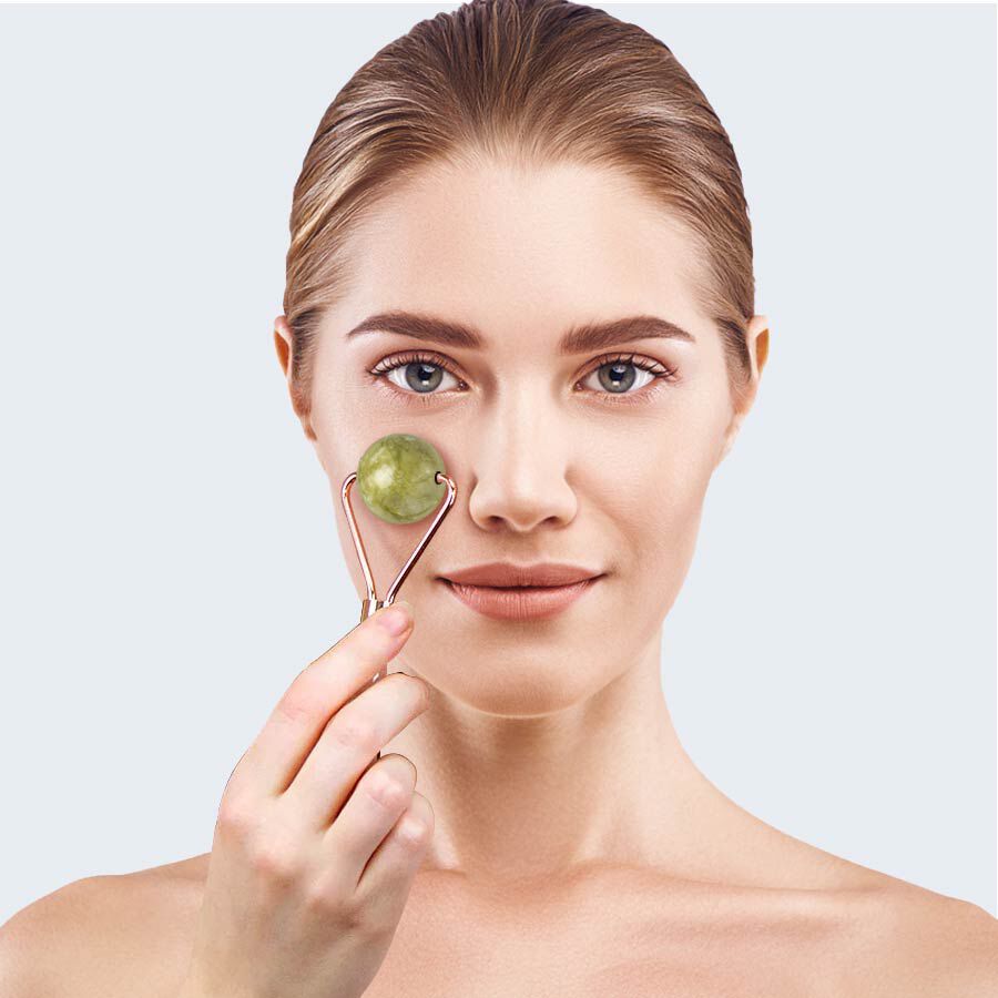 Grüner Jade Roller, Gesichts Massagegerät
