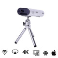 Homesmart - Mini-Tragbar 4K Projektor, 145x53x28.5mm, Silber