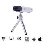 Homesmart - Mini-Tragbar 4K Projektor, 145x53x28.5mm, Silber