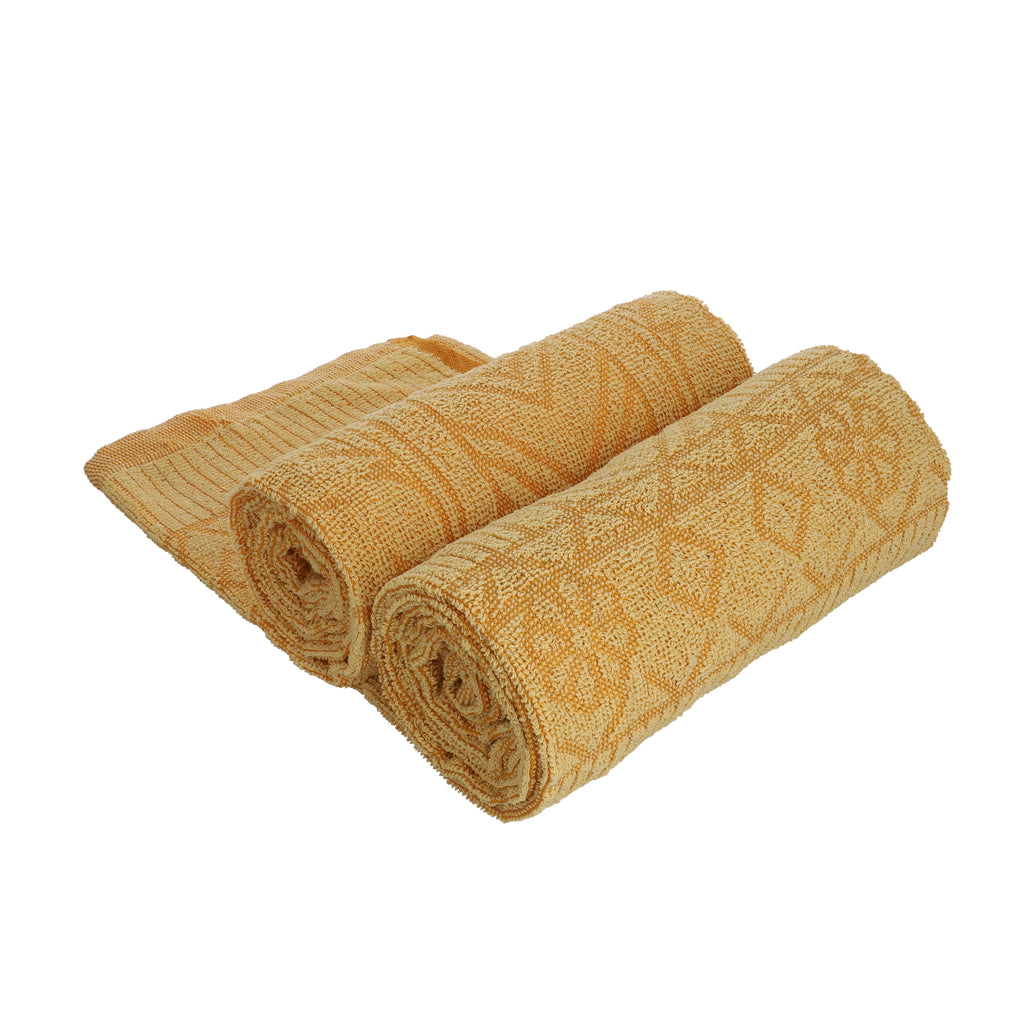 2er-Set Badetuch mit Stickerei, Beige