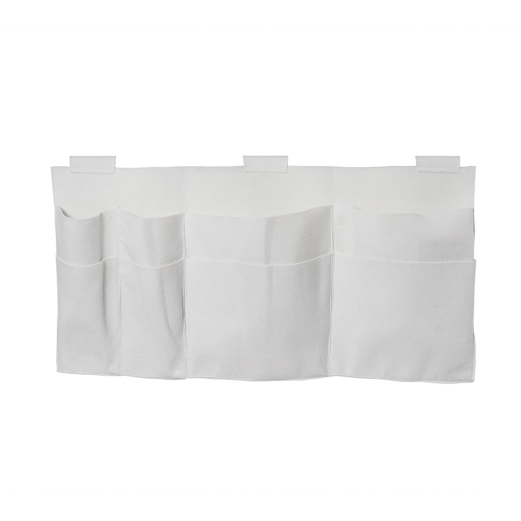HOMESMART - Nachttisch Organizer mit 4 Fächern, 72x38 cm, Elfenbeinfarben
