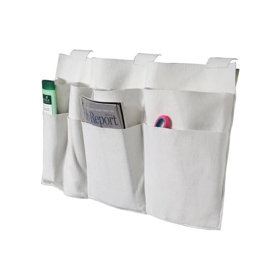 HOMESMART - Nachttisch Organizer mit 4 Fächern, 72x38 cm, Elfenbeinfarben