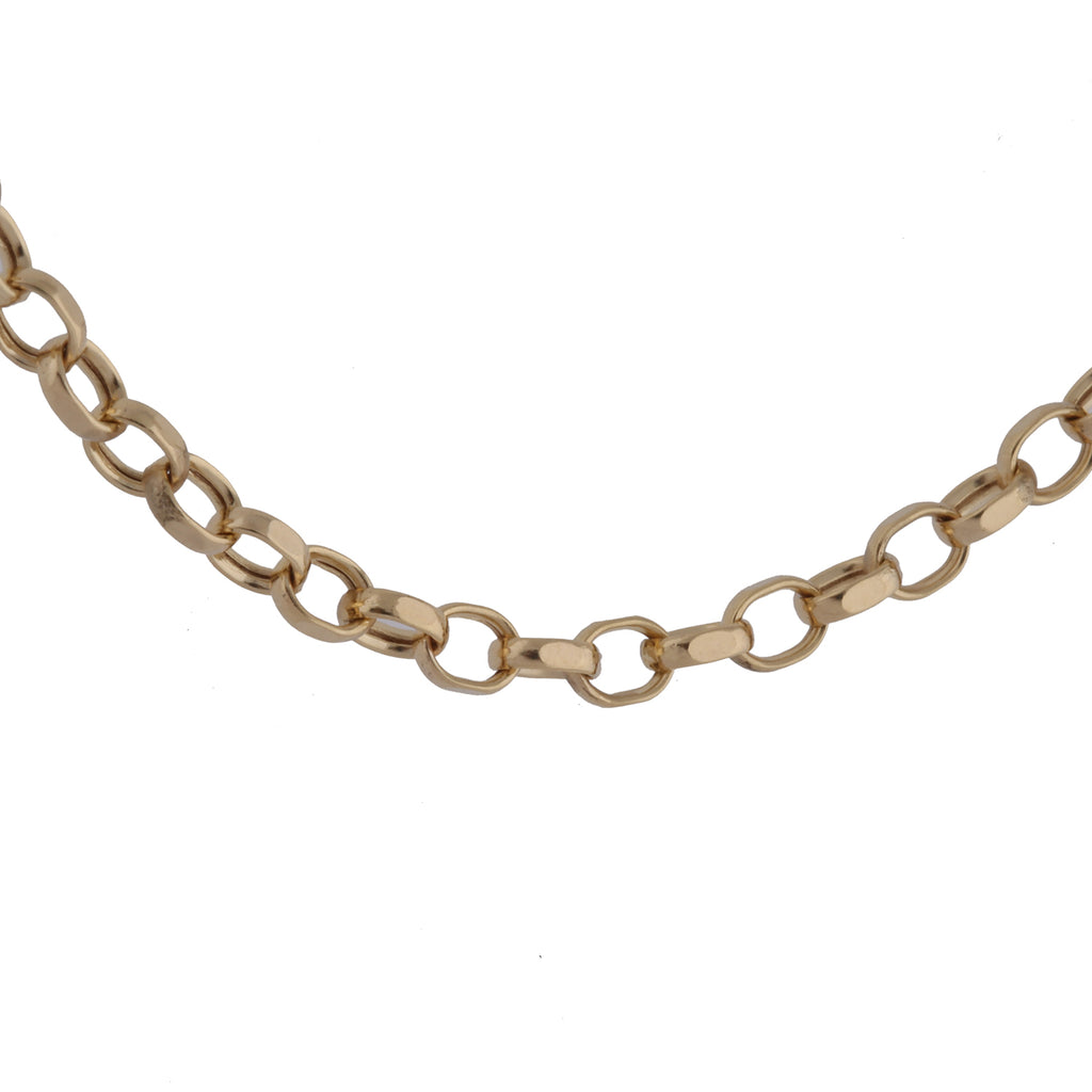 Ovale Erbskette, ca. 50 cm, 375 Gelbgold ca. 3,21g