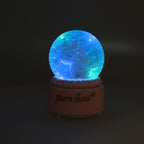 Schneekugel Musik und Licht, 15x10 cm, Einhorn, Rosa