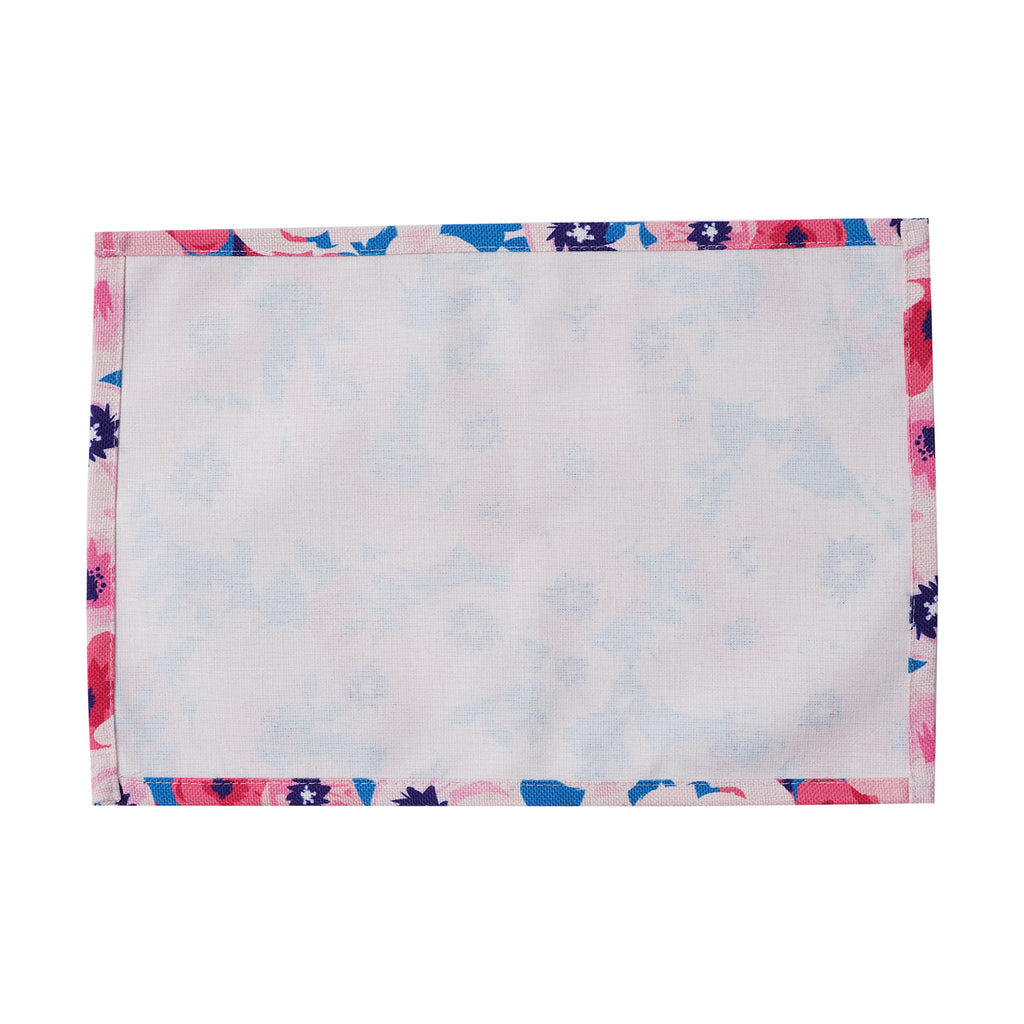 4er-Tischset, Blumenmuster, Rosa