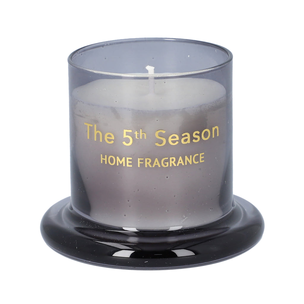 The 5th Season: Duftkerze Becher mit Glasdeckel, Grau