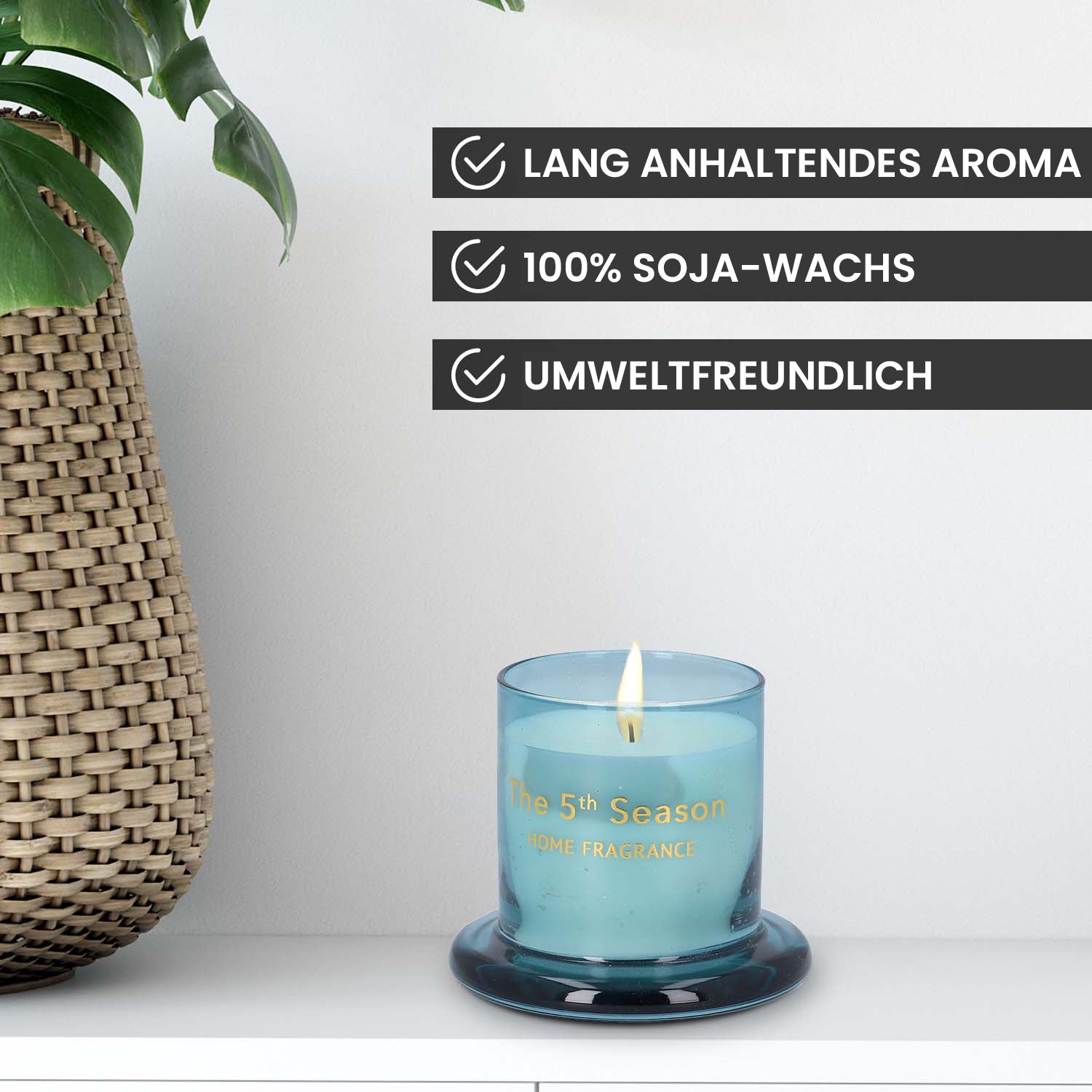 The 5th Season: Duftkerze Becher mit Glasdeckel