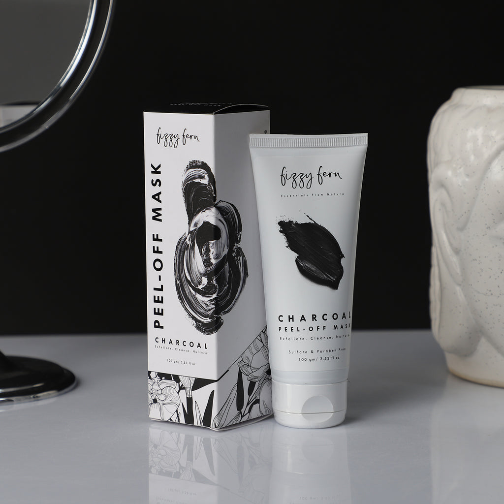 FIZZY FERN - Holzkohle Peel-off Maske mit Kurkuma, 100g