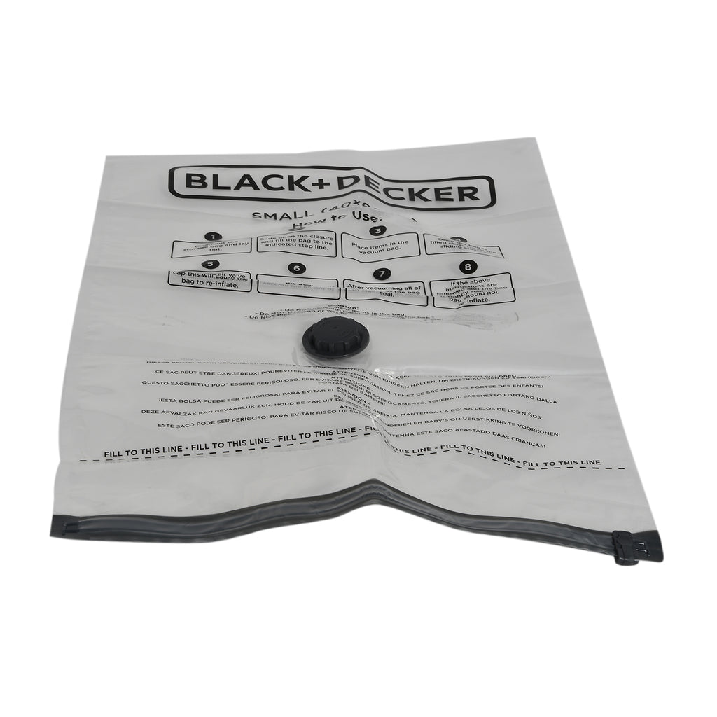 Black+Decker Vakuum-Aufbewahrungstasche, Extra groß 60x100cm, 3 teilig