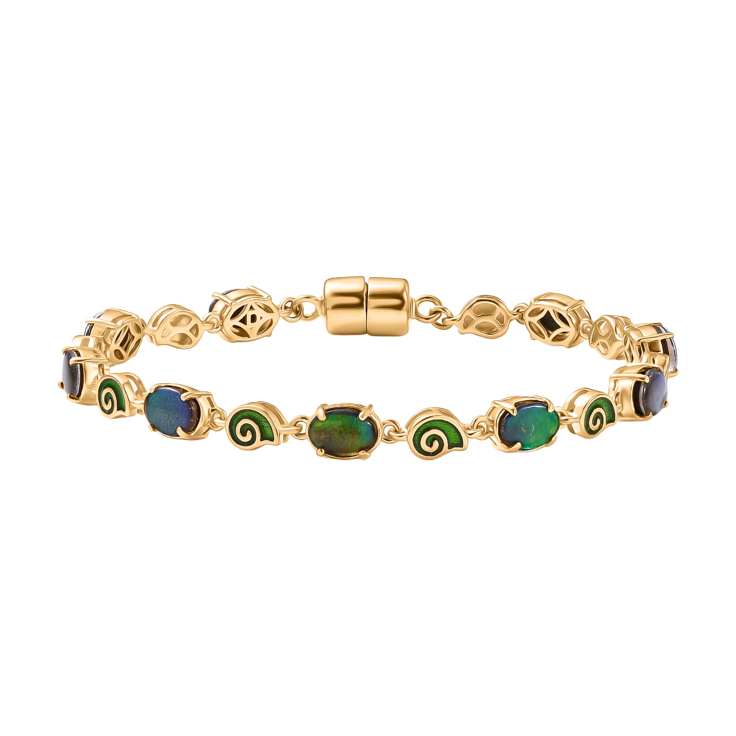 D'Joy Ammolit 19cm Armband und Anhänger mit 50cm Kette
