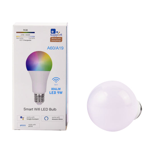LED Glühbirne mit Farbwechsel mit Bluetooth & WLAN-Verbindung, 806LM