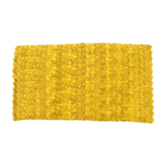 Handgemachte Clutch Tasche aus Palmblättern, Gelb