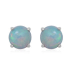Natürliche, äthiopische Welo Opal-Ohrstecker, 925 Silber platiniert ca. 1,00 ct