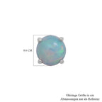 Natürliche, äthiopische Welo Opal-Ohrstecker, 925 Silber platiniert ca. 1,00 ct