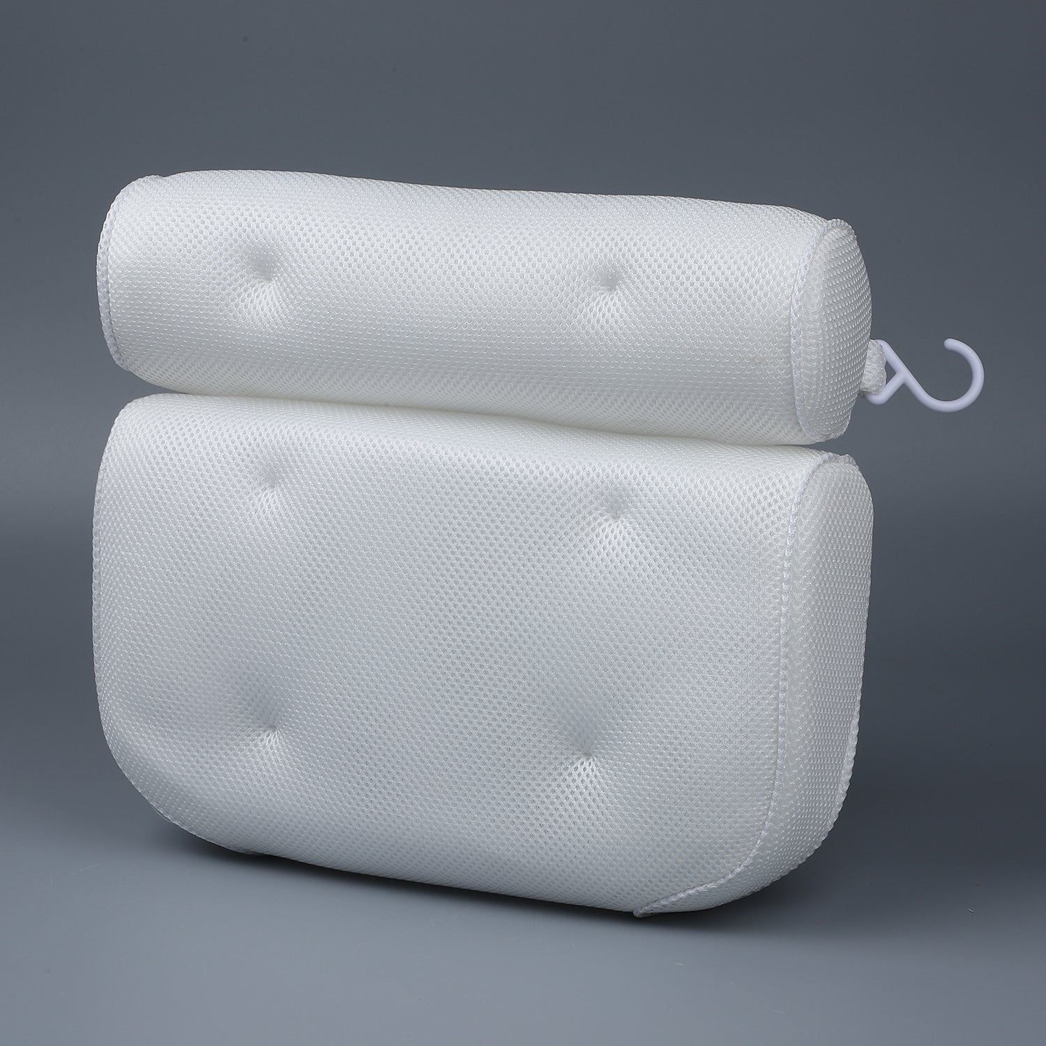 Badewannenkissen für Kopf und Nacken, Größe 35x32x8 cm, Weiß
