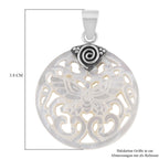 Royal Bali Kollektion - weißer Muschelkernperlen-Anhänger, 925 Silber