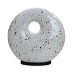 Mosaik Glas Lampe in Donut Form, Weiß