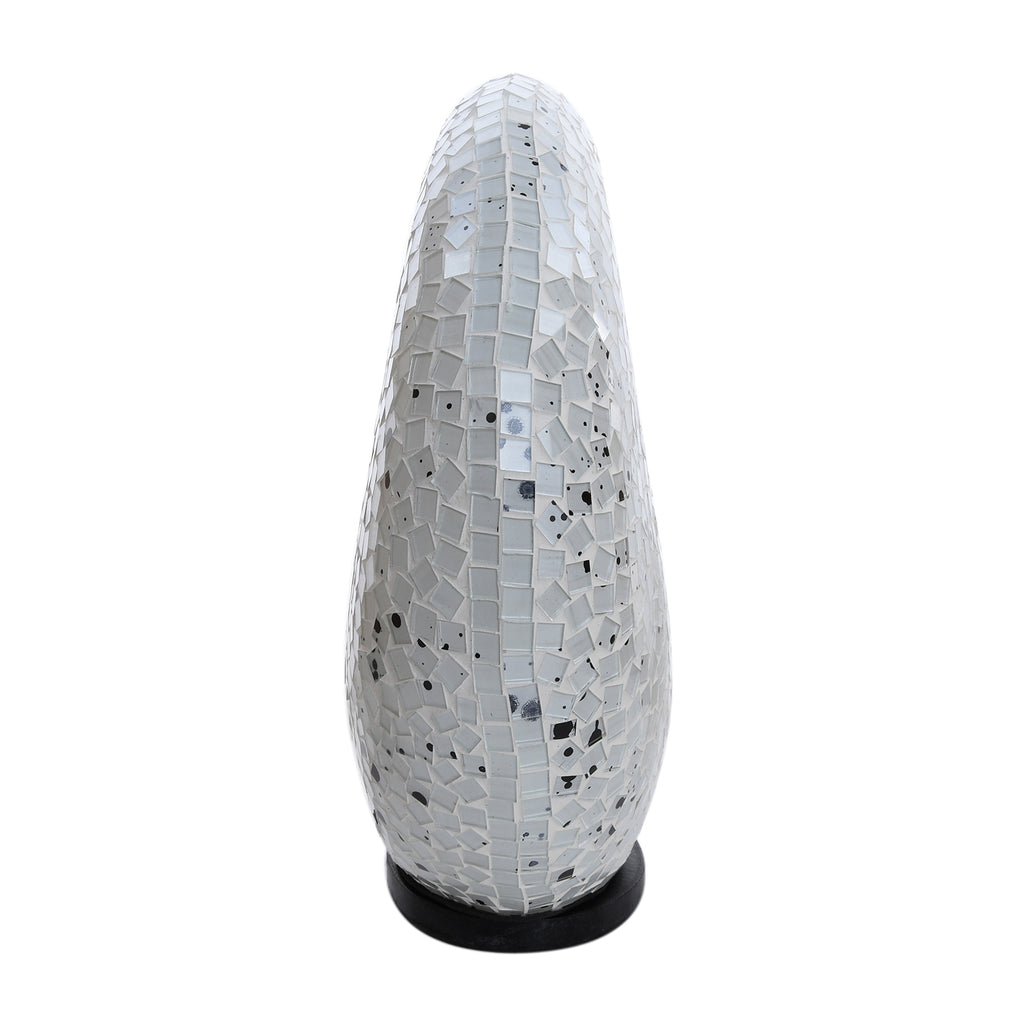 Mosaik Glas Lampe in Donut Form, Weiß