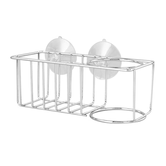 2er-Set 2 in 1 Spülbecken Caddy, Größe 18,5x9,5x9,3 cm Silber