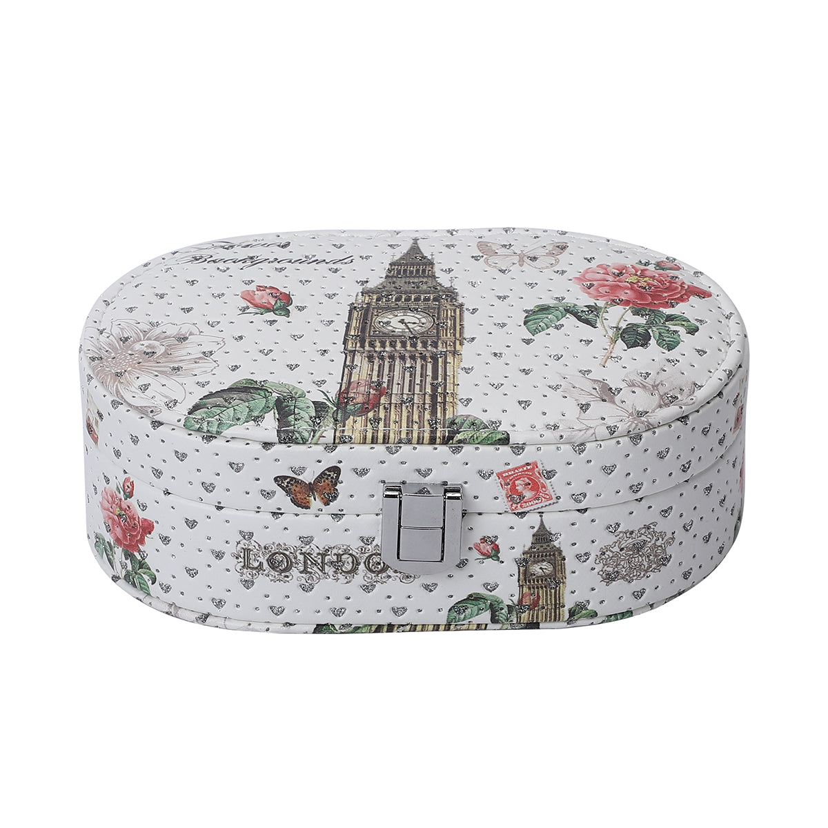 Digitaldruck Big Ben-Muster Schmuckkasten, Größe 17,5x11,4x6 cm
