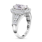 D'Joy Moissanit Ring und Anhänger mit 50cm Kette Oval