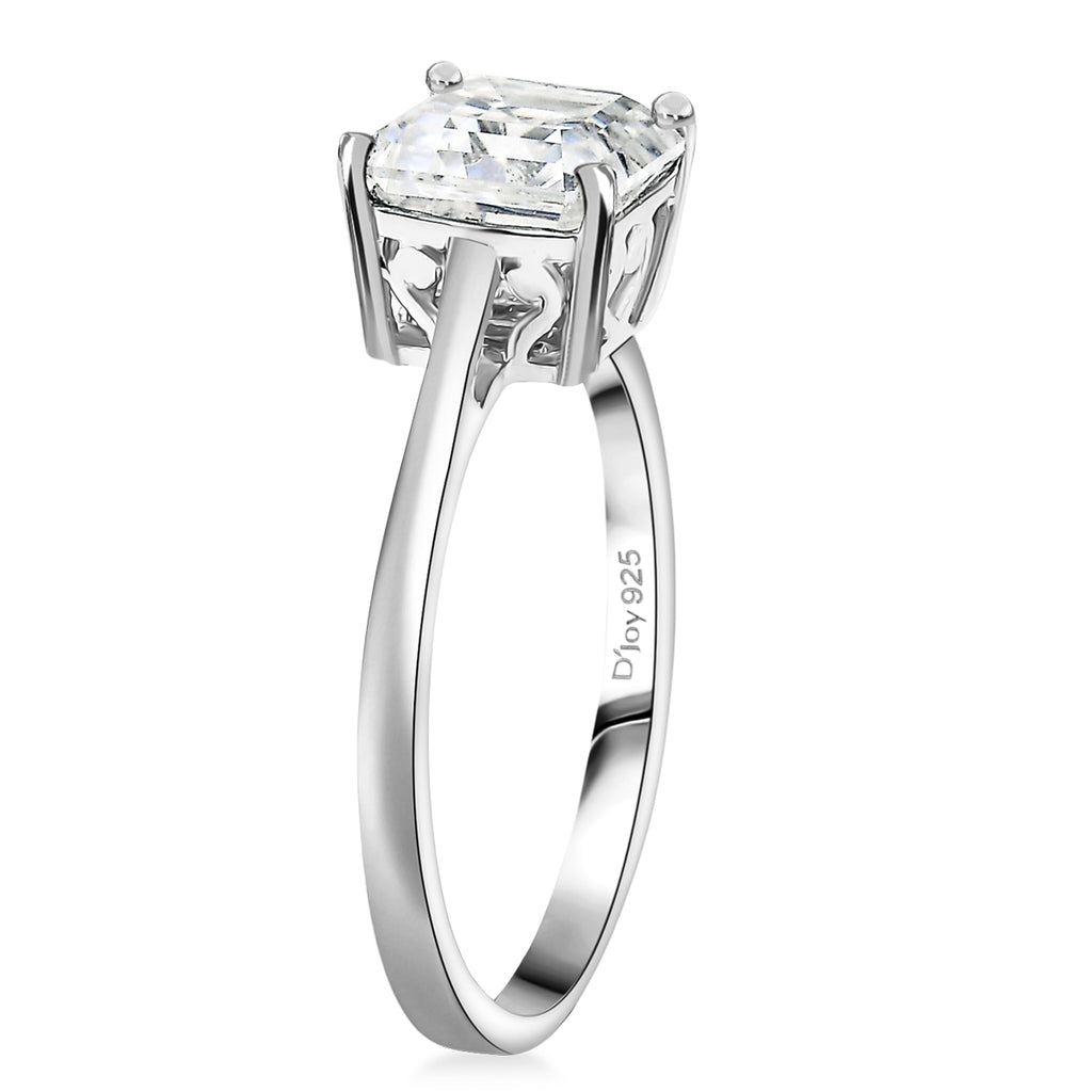 D'Joy Moissanit Ring, Anhänger mit 50cm Kette und Ohrstecker