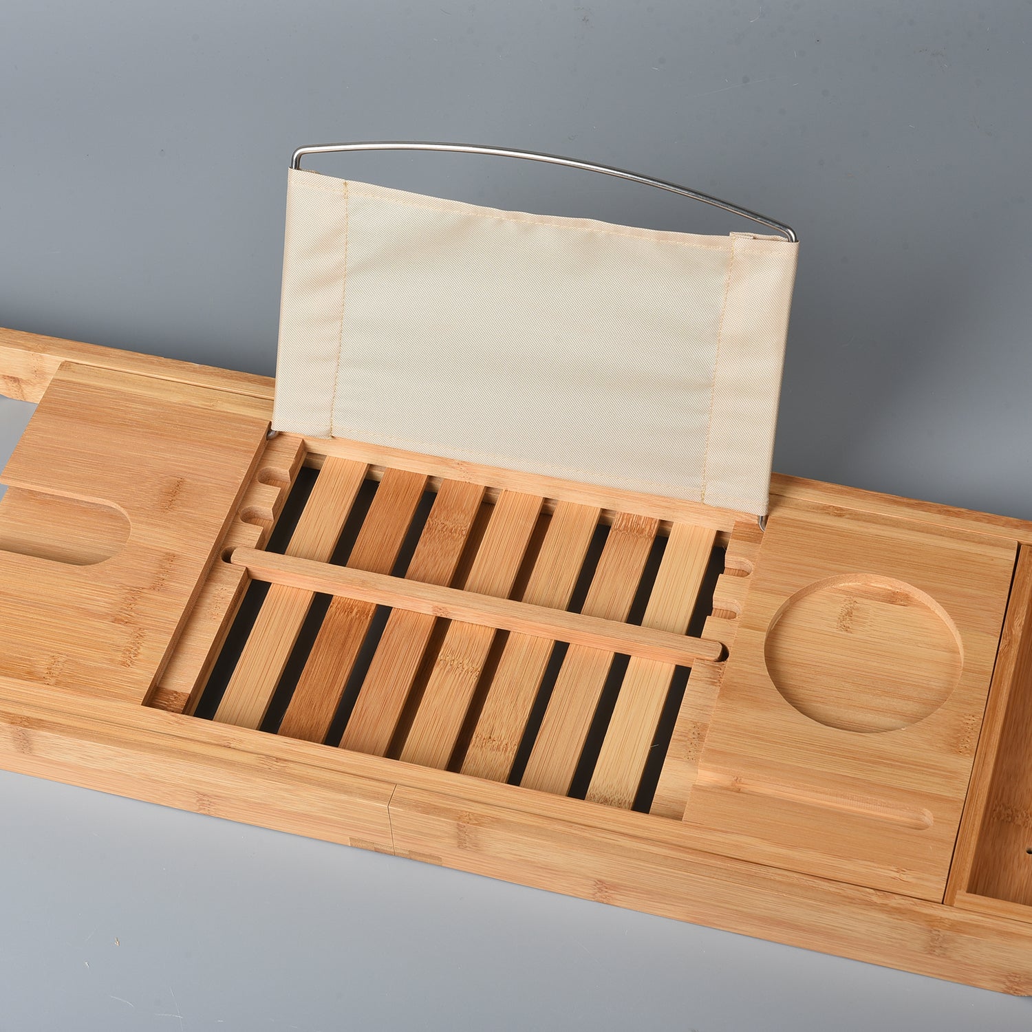 Badewanne Caddy Ablage aus Bambus, Größe 70x22 cm, Braun