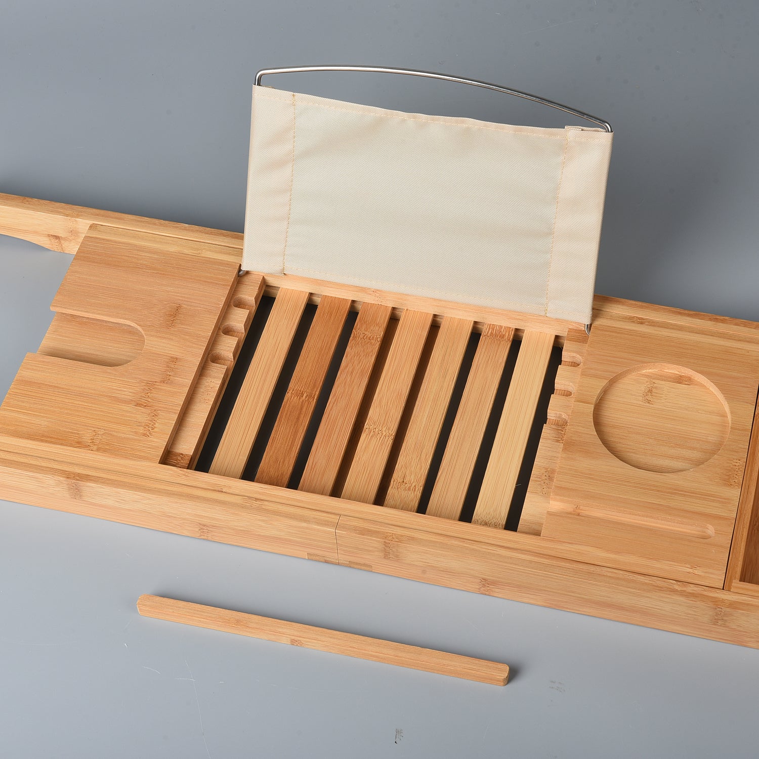 Badewanne Caddy Ablage aus Bambus, Größe 70x22 cm, Braun