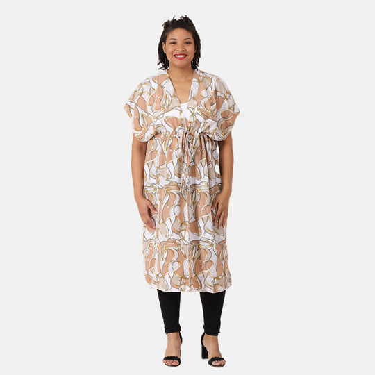 Langes Chiffon Kleid mit Paisleymuster, Einheitsgröße