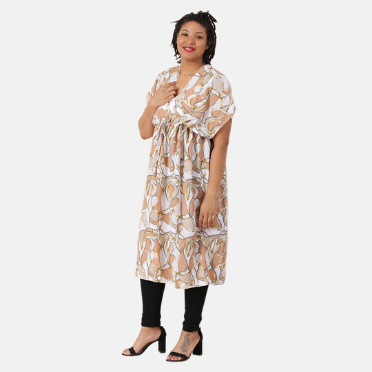 Langes Chiffon Kleid mit Paisleymuster, Einheitsgröße