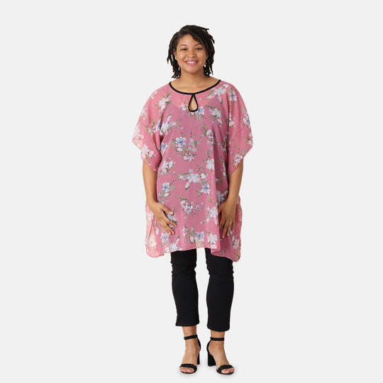 Chiffon Top, Paisleymuster, Einheitsgröße, braun