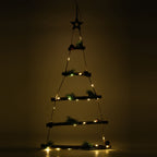 Hängender, moderner Weihnachtsbaum mit 25 warmen LEDs, 3xAA Batterie (nicht inkl.), Größe 43,5x87 cm