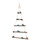 Hängender, moderner Weihnachtsbaum mit 25 warmen LEDs, 3xAA Batterie (nicht inkl.), Größe 43,5x87 cm