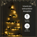 Hängender, moderner Weihnachtsbaum mit 25 warmen LEDs, 3xAA Batterie (nicht inkl.), Größe 43,5x87 cm